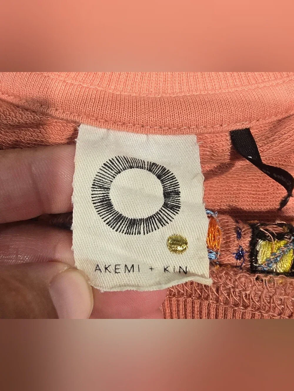 Anthropologie Akemi + Kin Sequin And Embroidered Sweatshirt Size Medium